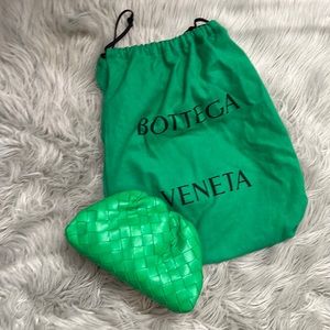 Bright green bottega Veneta clutch/cross body bag